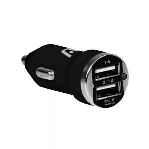 Cargador Argom Tech para auto de 2.1A con 2 puertos USB ARG-AC-0102BK