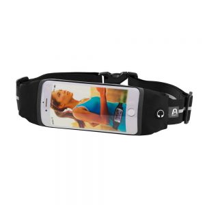 Cinturón deportivo Argom Tech con soporte de pantalla táctil para celulares ARG-AC-0431BK