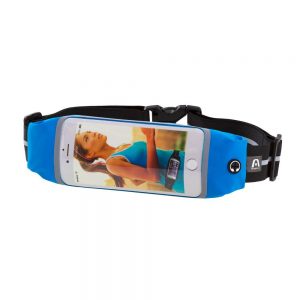 Cinturón deportivo Argom Tech con soporte de pantalla táctil para celulares ARG-AC-0431BL